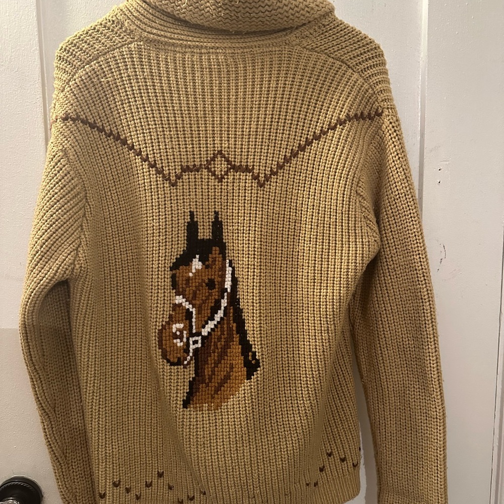 Vintage Knit Horse Sweater mens or womens - Picture 2 of 12